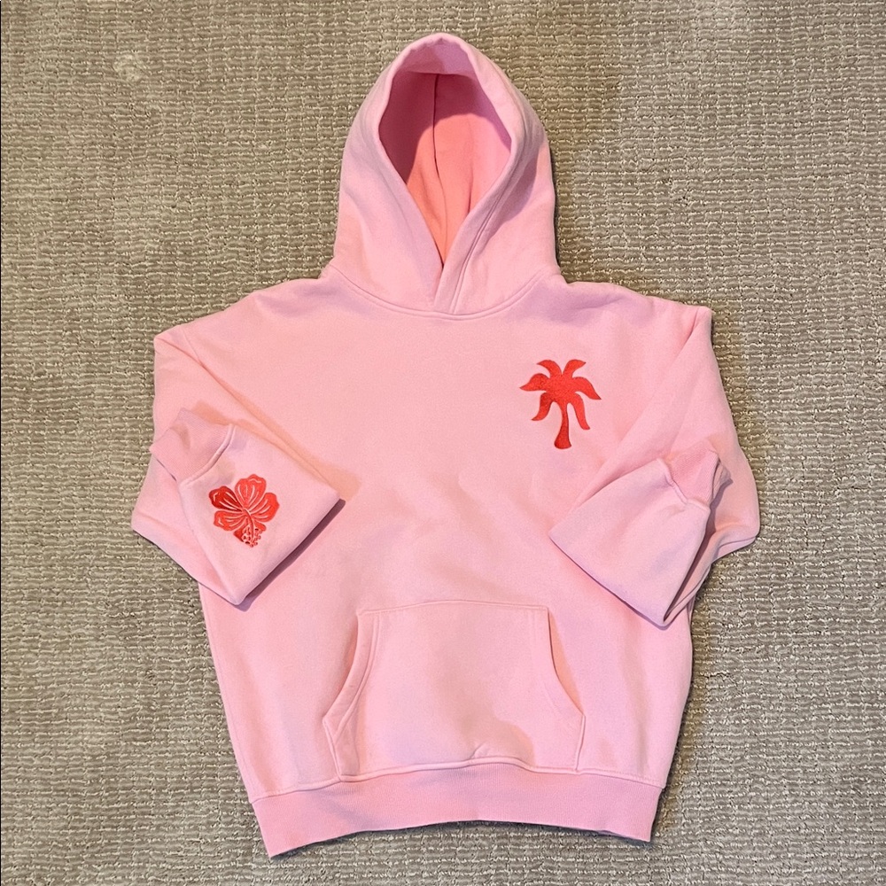 Pink Palm Puff Hoodie